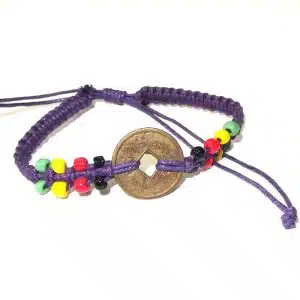 Lucky Coin Macrame Bracelet