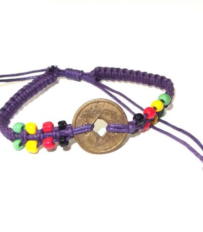 Lucky Coin Macrame Bracelet