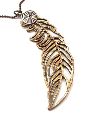 Fashion large feather necklace