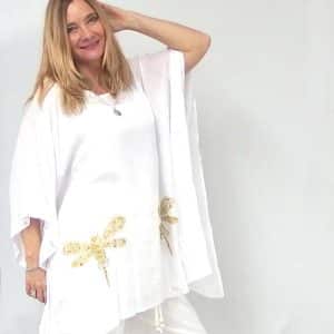White plus size top