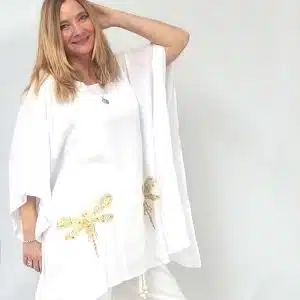 White plus size top