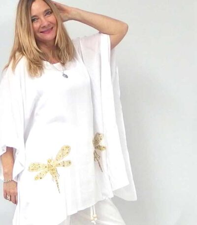 White plus size top