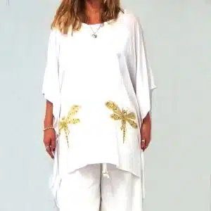 White plus size top