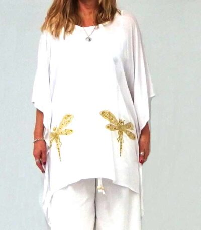 White plus size top