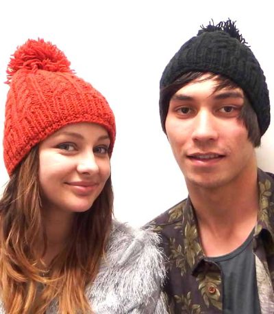 Wool hat pom pom