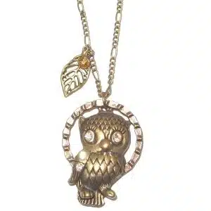 Golden-owl- necklace