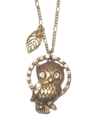 Golden-owl- necklace