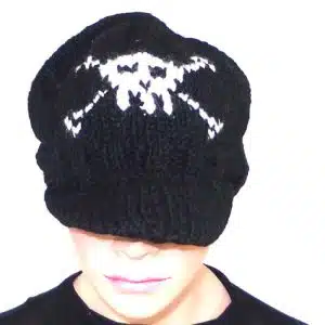 Skull-wool- black-hat
