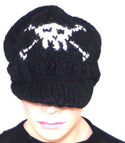 Skull-wool- black-hat