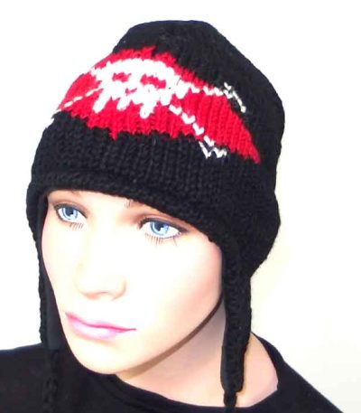 Skull-crossbones- wool- hat