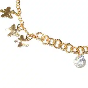 Faux gold butterfly bracelet