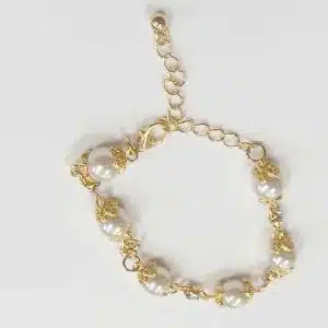 Fake gold pearl bracelet