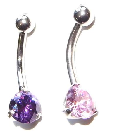 Jewel belly button piercing