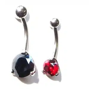 Jewel belly button piercing