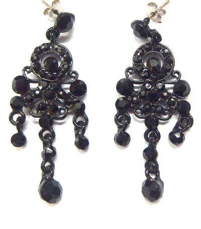 Gothic black earrings