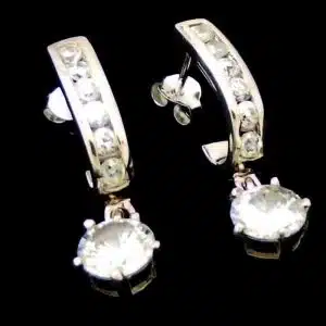 CZ wedding earrings