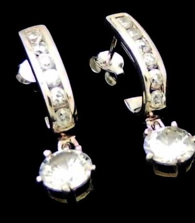 CZ wedding earrings