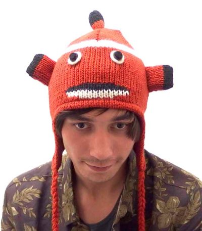 Gold fish wool hat NZ