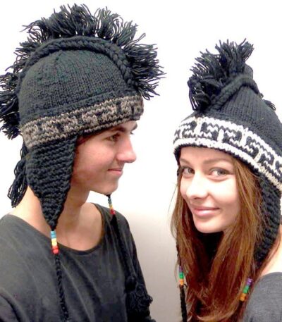 Punk Mohawk Hat NZ Wool Hand knitted