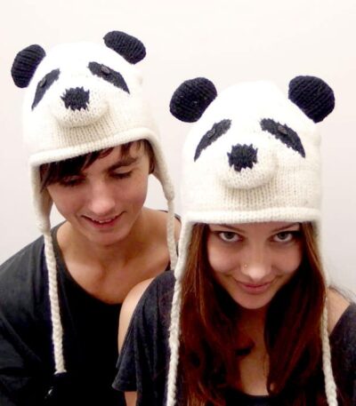 Wool panda hat