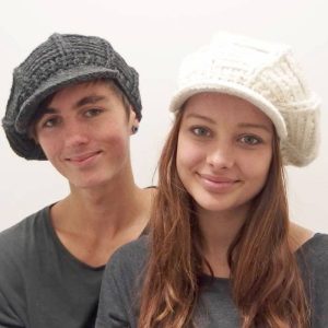Wool visor hat