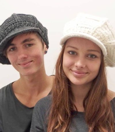 Wool visor hat