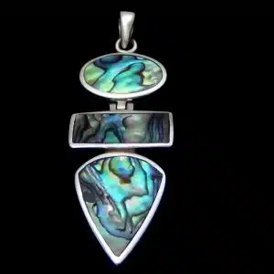 Paua geometric necklace NZ