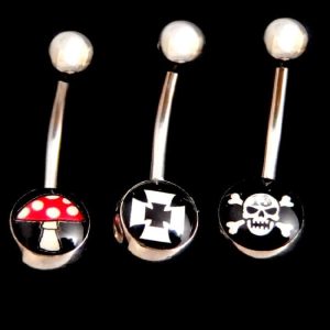 Skull belly jewellery