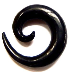 Black spiral ear stretcher