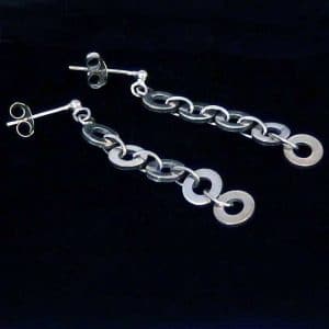Silver drop earrings NZ