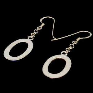 Oval dangling earrings NZ