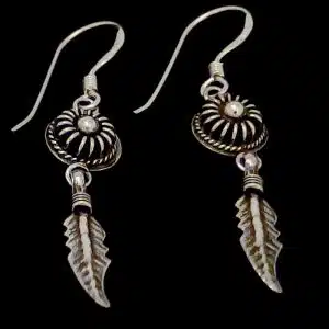 Sterling silver feather earrings NZ
