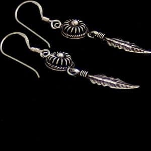 Sterling silver feather earrings NZ