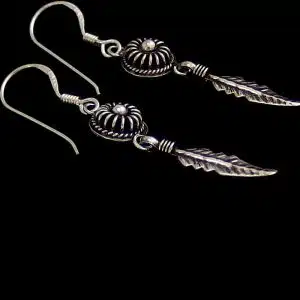 Sterling silver feather earrings NZ