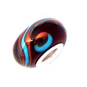Burgundy bracelet bead