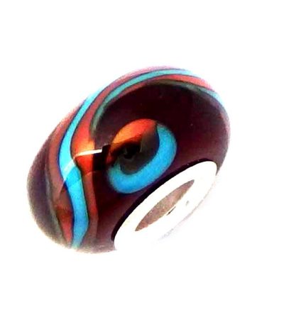 Burgundy bracelet bead