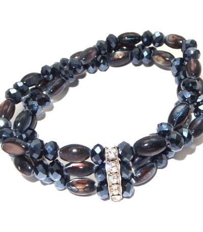 Black bead bracelet