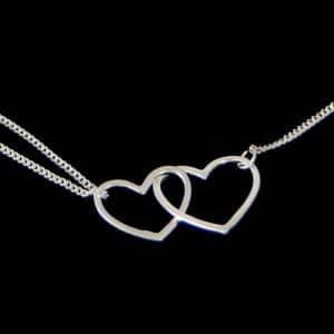 Double heart necklace NZ