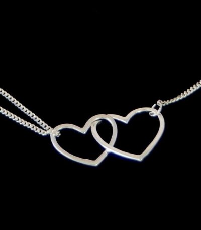 Double heart necklace NZ