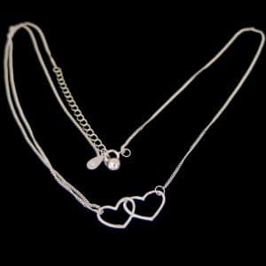Entwined hearts necklace