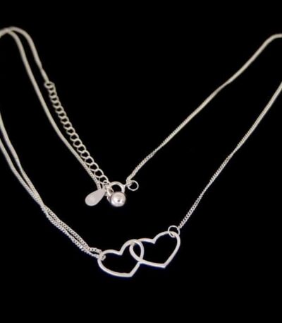 Entwined hearts necklace