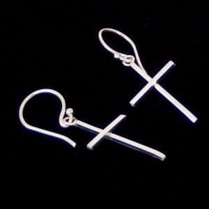 Christian cross earrings
