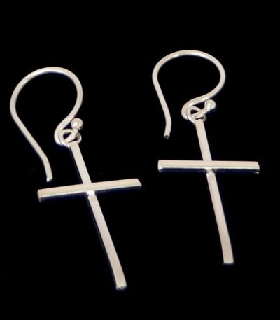 Christian cross earring