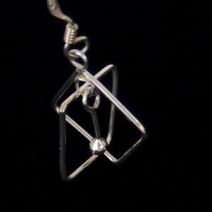 short geometric linear earrings