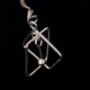short geometric linear earrings
