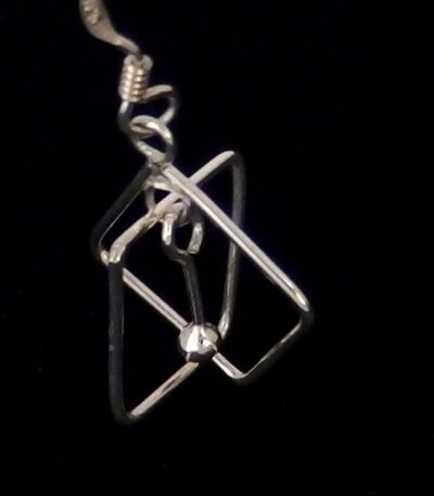 short geometric linear earrings