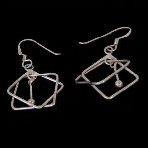 short geometric linear earrings