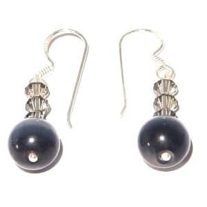 White gray earrings