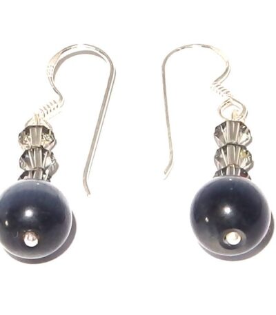 White gray earrings
