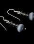 White gray earrings